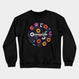 Heavens Gate / Vinyl Records Style Crewneck Sweatshirt